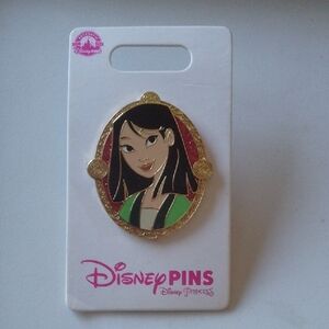 Disney Mulan Gold and Green Brooch